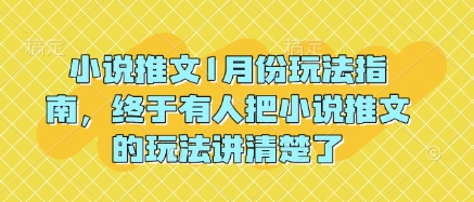 小说推文1月份玩法指南，终于有人把小说推文的玩法讲清楚了!-暴富网创