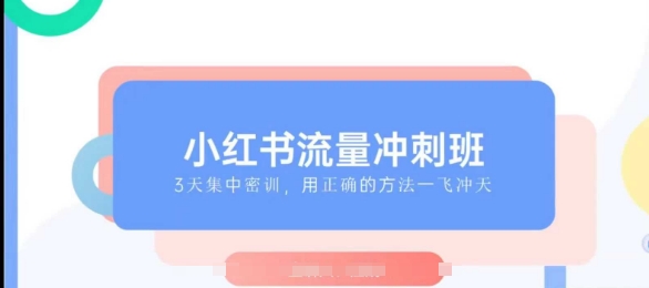 小红书流量冲刺班2025，最懂小红书的女人，快速教你2025年入局小红书-暴富网创